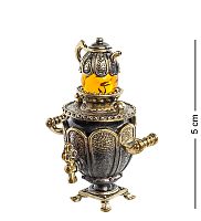 AM-1283 Фигурка "Самовар" (латунь, янтарь)