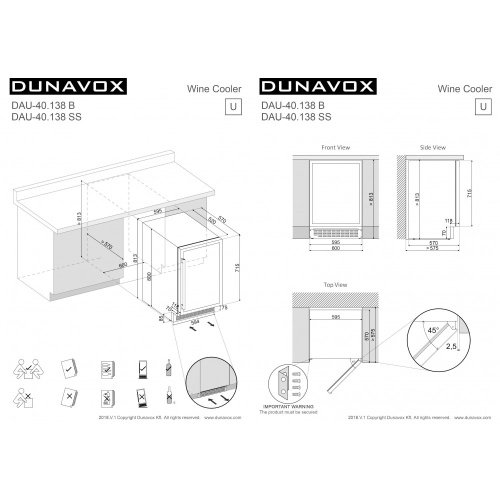 Винный шкаф Dunavox DAU-40.138 фото 3