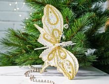 Ёлочная игрушка НЕЖНАЯ БАБОЧКА на клипсе, 20 см, пластик, Winter Deco