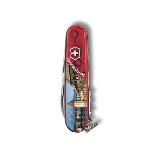 Нож Victorinox Climber Luzern, 91 мм, 14 функций, полупрозрачный красный (подар. упак.) фото 4