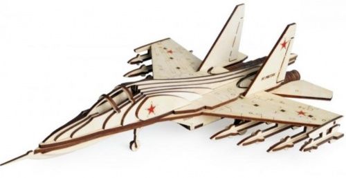 Конструктор 3D деревянный Lemmo Российский Истребитель СУ-30