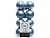 Набор пластиковых шаров ДЕЛЮКС МИНИ (матовые и глянцевые), цвет: голубой, 4 см, упаковка 16 шт., Kaemingk