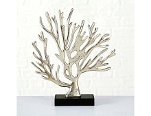 Декоративная фигура СЕРЕБРЯНЫЙ КОРАЛЛ малый, металл, 29x26 см, Boltze