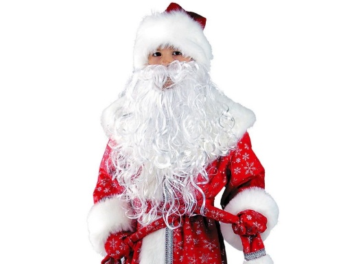 Карнавальный костюм Дед Мороз плюшевый, красный, Батик фото 2