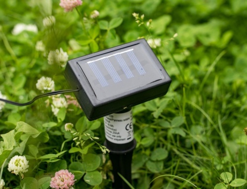 Садовая гирлянда на солнечной батарее "Молочное волшебство", 10 RGB LED-огней, 2.7+1.5 м, Kaemingk фото 2