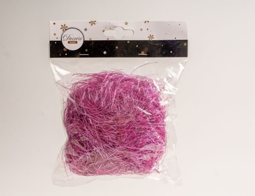 Декоративная нить ANGEL HAIR - МЕРЦАЮЩИЕ ПАУТИНКИ, ярко-розовый, 20 г, Kaemingk фото 2