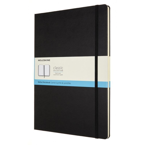 Блокнот Moleskine Classic A4, 192 стр., черный, пунктир