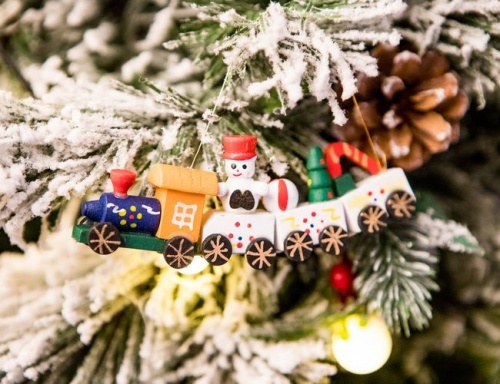 Ёлочная игрушка "Рождественский поезд", дерево, 12 см, разные модели, Breitner фото 2