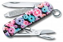 Нож-брелок Victorinox Classic LE 2021, 58 мм, 7 функций, Dynamic Floral