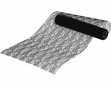 Ткань для декорирования "Черное кружево", чёрная, 30х500 см, Koopman International