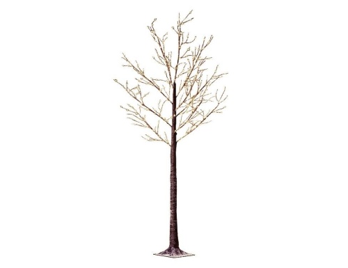 Светящееся дерево ВОЛШЕБСТВО ЗИМНЕЙ ВИШНИ, коричневое, 750 тёплых белых микро LED-огней, 2.2 м, уличное, Kaemingk (Lumineo)