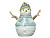 Ёлочная игрушка ПРИВЕТЛИВЫЙ СНЕГОВИЧОК в серебряном шарфе, полистоун, 10.5 см, Kaemingk (Decoris)