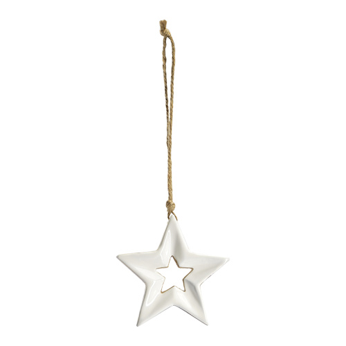 Набор елочных украшений milky stars из коллекции new year essential, 3 шт. фото 5