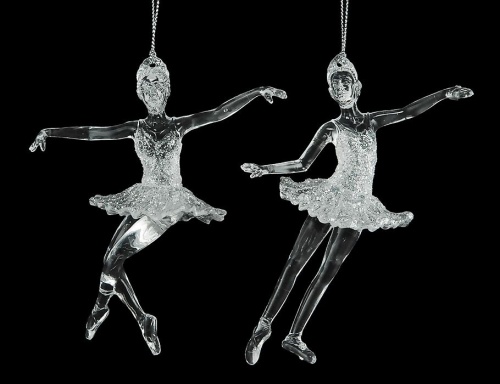 Ёлочное украшение "Балерина", прозрачная, 12 см, разные модели, Forest Market фото 2