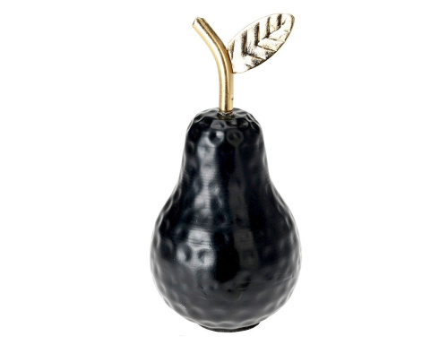Декоративная фигурка ГРУША ПУАР, металл, чёрная, 17х9 см, Koopman International