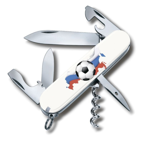 Нож Victorinox Spartan, 91 мм, 12 функций, 'Российский футбол', 1.3603 SOCCER I