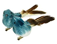 Набор декоративных птичек ПТИЧКИ-СИНИЧКИ на клипсе, перо, 15 см (2 шт.), Kaemingk (Decoris)