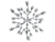 Хвойная композиция СНЕЖИНКА - СОСНОВЫЕ КИСТОЧКИ заснеженная, литая хвоя (100% PE), 50 см, Kaemingk