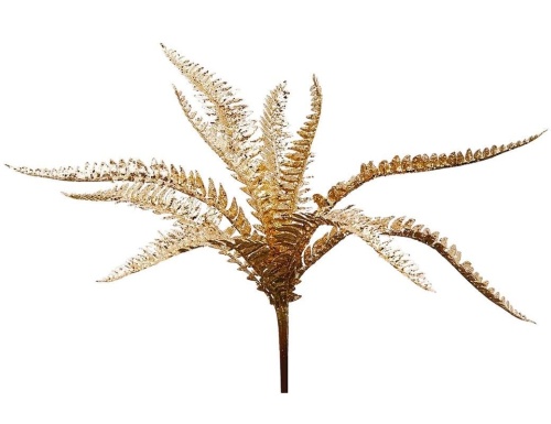 Искусственное растение "Сверкающий папоротник", золотой, EDG фото 3