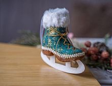 Ёлочная игрушка КОНЁК С ИСКОРКАМИ, текстиль, 12 см, Due Esse Christmas