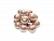 "Гроздь" стеклянных глянцевых шариков на проволоке, 12 шаров по 25 мм, цвет: нежно-розовый, Kaemingk