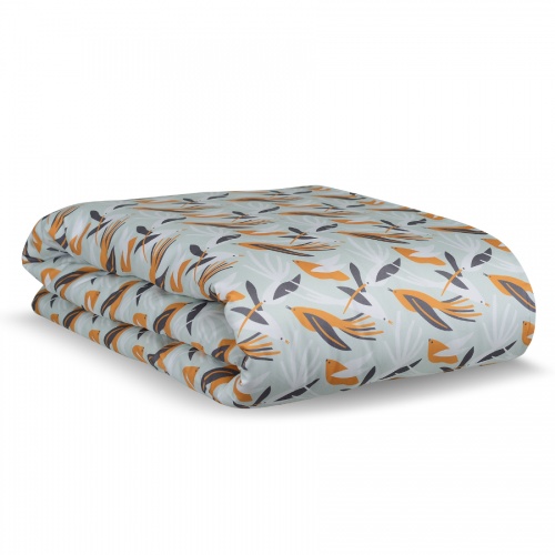 Комплект постельного белья полутораспальный из сатина с принтом birds of nile из коллекции wild фото 3