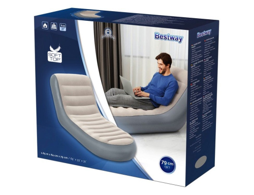 Надувной шезлонг Chaise Sport Lounger, 165х84х79 см, BestWay, фото 3