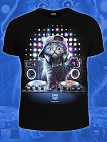 Мужская футболка"DJ Cat"