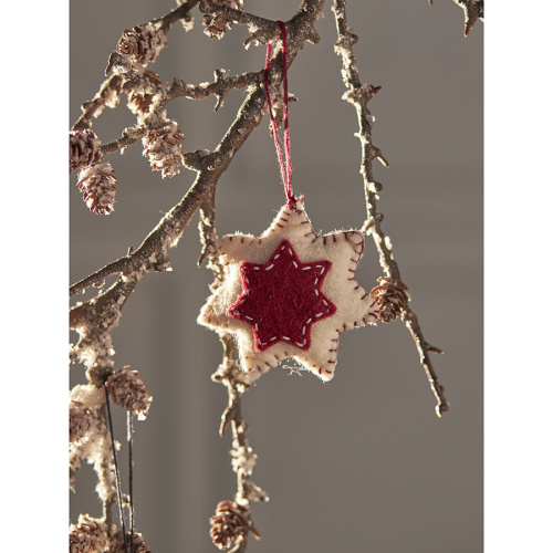 Набор елочных украшений из фетра christmas stars из коллекции new year essential, 3 шт. фото 2