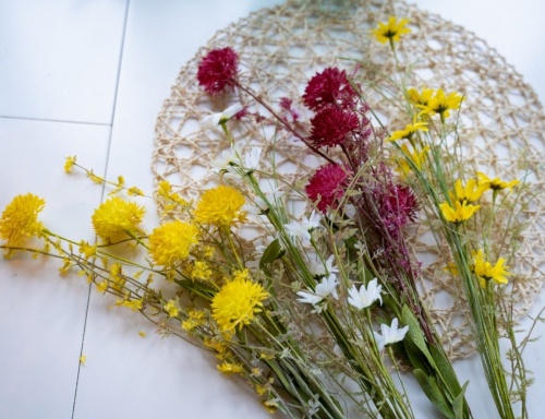 Элитные искусственные цветы "Маргаритки", полиэстер, 10x10x65 см, Kaemingk фото 4