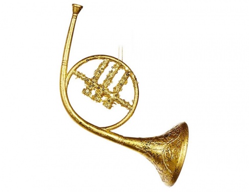 Ёлочная игрушка "Музыкальный инструмент", пластик, золотой, 25 см, разные модели, Goodwill фото 2