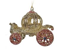 Ёлочная игрушка КАРЕТА-ТЫКОВКА, акрил, шампань, 12 см, Kurts Adler