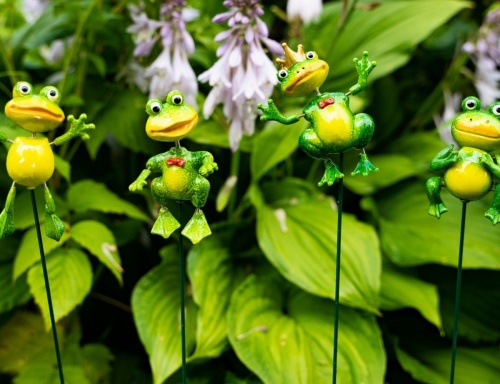 Садовый штекер "Весёлый лягушонок в бабочке", пластик, 4x4x10 см, высота 60 см, Kaemingk фото 2