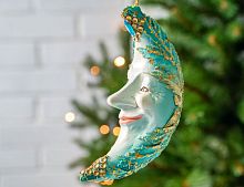Ёлочная игрушка ЛЕСНОЙ МЕСЯЦ, полистоун, текстиль, 16 см, Winter Deco