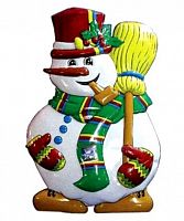 Новогоднее настенное панно "Снеговик с трубкой", 83х50 см, SNOWMEN