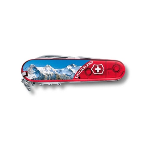 Нож Victorinox Climber Jungfrau, 91 мм, 14 функций, полупрозрачный красный (подар. упак.) фото 2