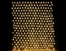 Светодиодная гирлянда "Сетка" RUBI NET, 320 тёплых белых LED-огней, 1.9х1.6+1.5 м, коннектор, черный каучук, уличная, SNOWHOUSE
