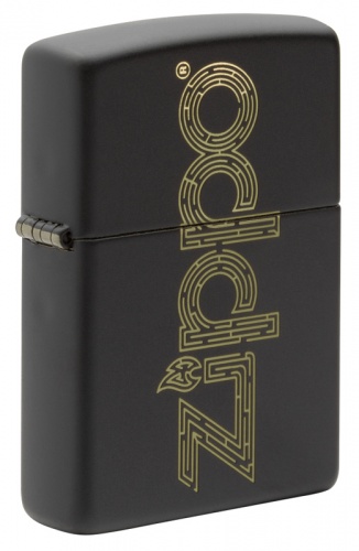 Зажигалка Zippo Design, покрытие Black Matte, латунь/сталь, черная, матовая, 38x13x57 мм