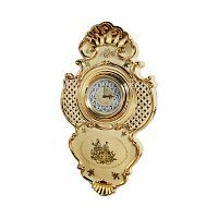 AMANTE CREMA Часы настенные 32хН56 см, керамика, цвет кремовый, декор золото