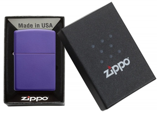 Зажигалка Zippo Classic с покрытием Purple Matte, латунь/сталь, фиолетовая, матовая фото 3