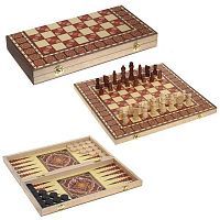 Игра настольная 3 в 1  (шахматы, шашки, нарды) L39 W19,5 H5,5 см 231289