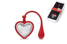 Ситечко для заваривания чая TEA HEART RED, красный, 45877