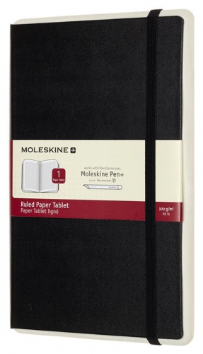 Блокнот Moleskine Paper Tablet Large, 176 стр., черный, в линейку