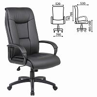 Кресло руководителя Brabix Premium Work EX-513 экокожа, черное 531943