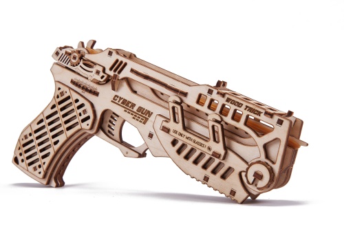 Сборная модель из дерева Wood Trick Кибер Пистолет с мишенями фото 2