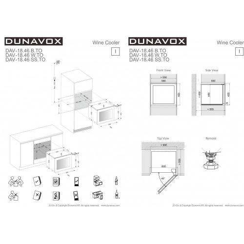 Винный шкаф DUNAVOX DAV-18.46W.TO фото 4