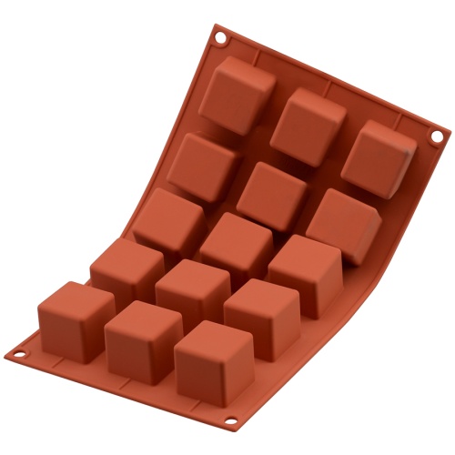 Форма для приготовления пирожных cube 3,5 х 3,5 см силиконовая фото 5