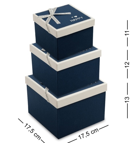 WG-31-A Набор коробок из 3шт цв.синий