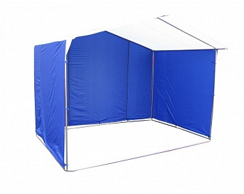 Торговая палатка «Домик» 1,5 x 1,5, бело-синий