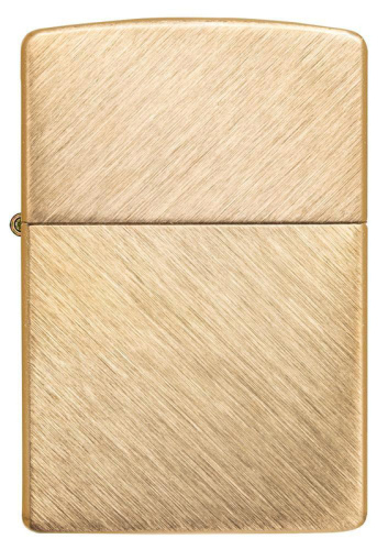 Зажигалка Zippo Classic с покрытием Herringbone Sweep Brass, латунь/сталь, золотистая, матовая, 36x1 фото 3
